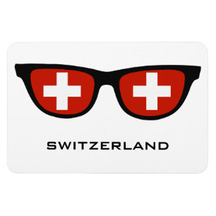 Switzerland Shades custom text & colour magnet