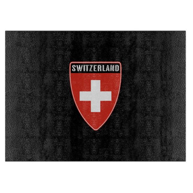 Switzerland Shield Cutting Board (Front)
