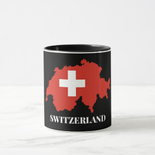 Switzerland silhouette mug
