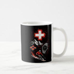 Switzerland Skiing Mountains Adventure Alps T-shir Coffee Mug