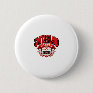 Switzerland Soccer 2026 Soccer Bold Country Typogr 6 Cm Round Badge