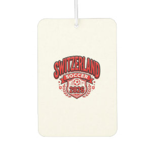 Switzerland Soccer 2026 Soccer Bold Country Typogr Car Air Freshener