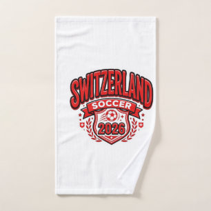 Switzerland Soccer 2026 Soccer Bold Country Typogr Hand Towel