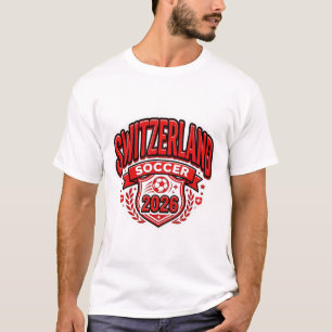 Switzerland Soccer 2026 Soccer Bold Country Typogr T-Shirt