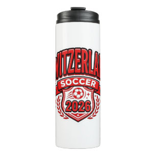 Switzerland Soccer 2026 Soccer Bold Country Typogr Thermal Tumbler