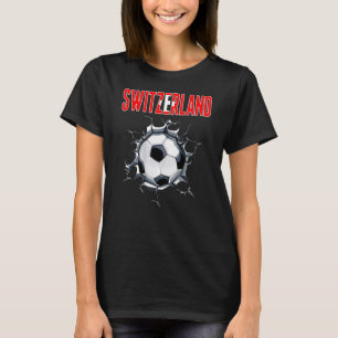 Switzerland Soccer Fans - Swiss Football In Cracke T-Shirt
