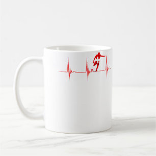 Switzerland Soccer Swiss Flag Heartbeat Ekg Pulse Coffee Mug