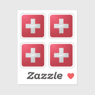 Switzerland square glossy flag