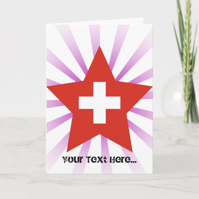 Switzerland Star Holiday Card (Front)