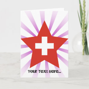 Switzerland Star Holiday Card