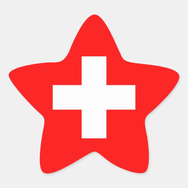 SWITZERLAND STAR STICKER (Front)