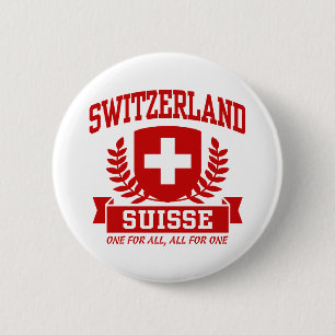 Switzerland Suisse 6 Cm Round Badge
