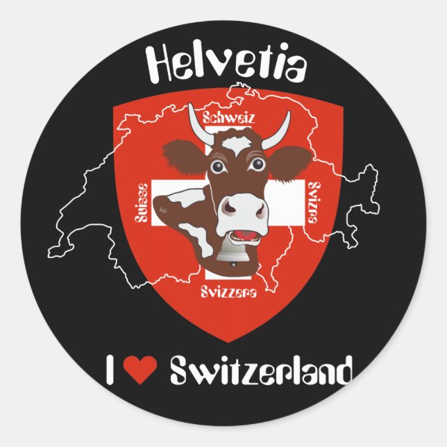 Switzerland Suisse Svizzera Svizra Sticker (Front)