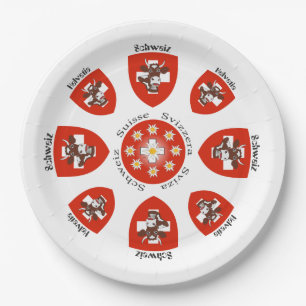 Switzerland - Suisse - Svizzera - Svizra - Switzer Paper Plate