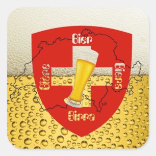 Switzerland - Suisse - Svizzera - Svizra - Switzer Square Sticker