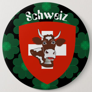 Switzerland Suisse Svizzera Svizra Switzerland 6 Cm Round Badge