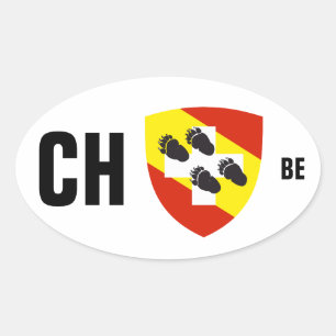 Switzerland Suisse Svizzera Svizra Switzerland Oval Sticker