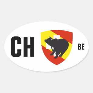 Switzerland Suisse Svizzera Svizra Switzerland Oval Sticker