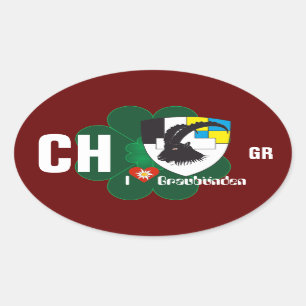 Switzerland Suisse Svizzera Svizra Switzerland Oval Sticker