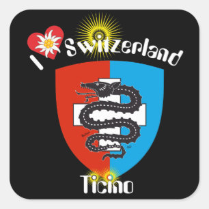 Switzerland Suisse Svizzera Svizra Switzerland Square Sticker