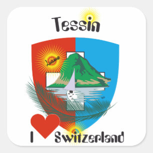 Switzerland Suisse Svizzera Svizra Switzerland Square Sticker