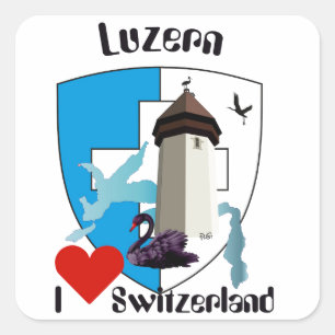 Switzerland Suisse Svizzera Svizra Switzerland Square Sticker