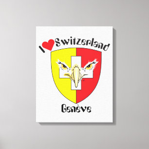 Switzerland Suisse Switzerland Genève Canvas Print