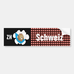 Switzerland Svizzera Suisse Zürich Autosticker Bumper Sticker