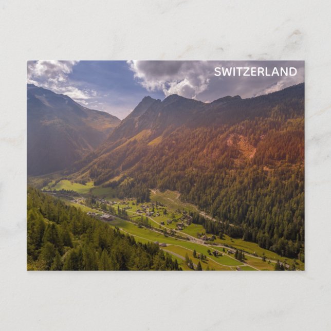 Switzerland Swiss Alps Travel Photo Postcard (Front)