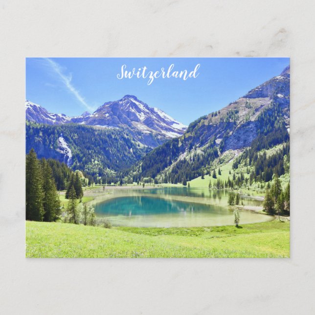 Switzerland Swiss Alps Travel Photo Postcard (Front)