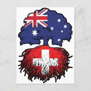 Switzerland Swiss Australian Australia Tree Roots Postcard