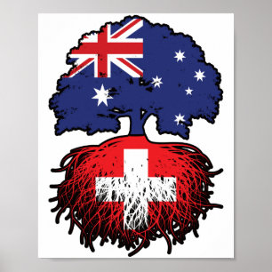 Switzerland Swiss Australian Australia Tree Roots Poster