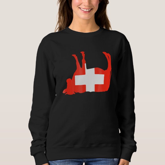 Switzerland  Swiss Cow Sweatshirt (Front)