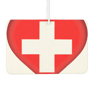 Switzerland (Swiss) Flag Car Air Freshener