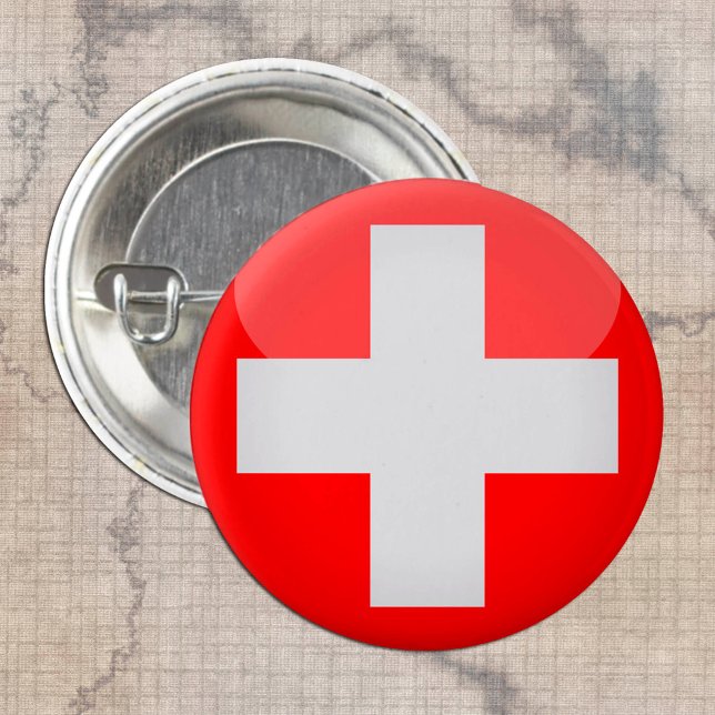 Switzerland & Swiss Flag Cross fashion / Buttons (Creator Uploaded)