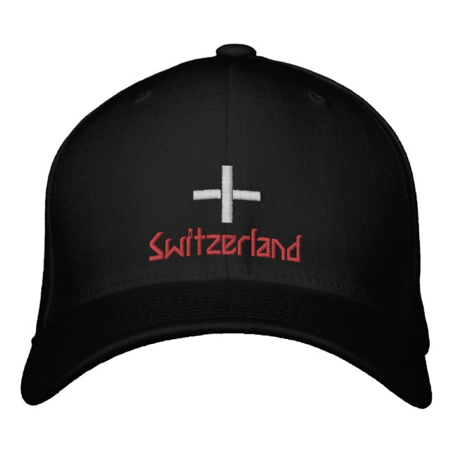 Switzerland & Swiss Flag fashion / Patriots Embroidered Hat (Front)