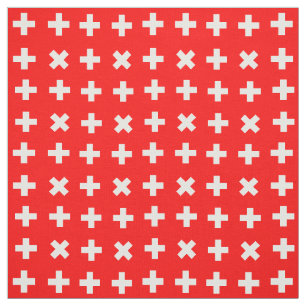 Switzerland & Swiss Flag fashion, travel/sport Fabric
