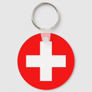 Switzerland (Swiss) Flag Key Ring