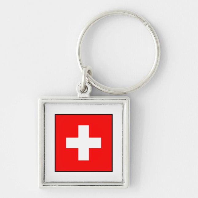 Switzerland - Swiss Flag Key Ring (Front)