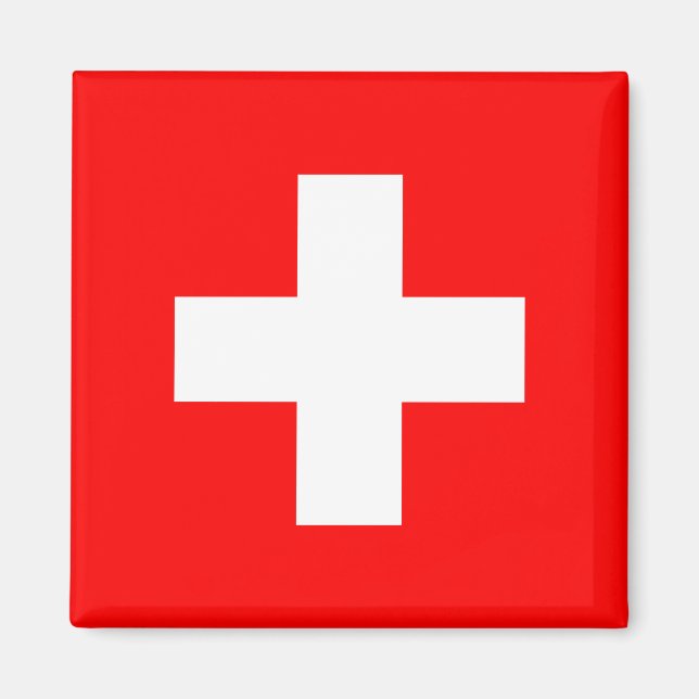 Switzerland (Swiss) Flag Magnet (Front)