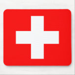 Switzerland (Swiss) Flag Mouse Pad<br><div class="desc">Customizable World Flag Products - Please feel free to add your own text.</div>