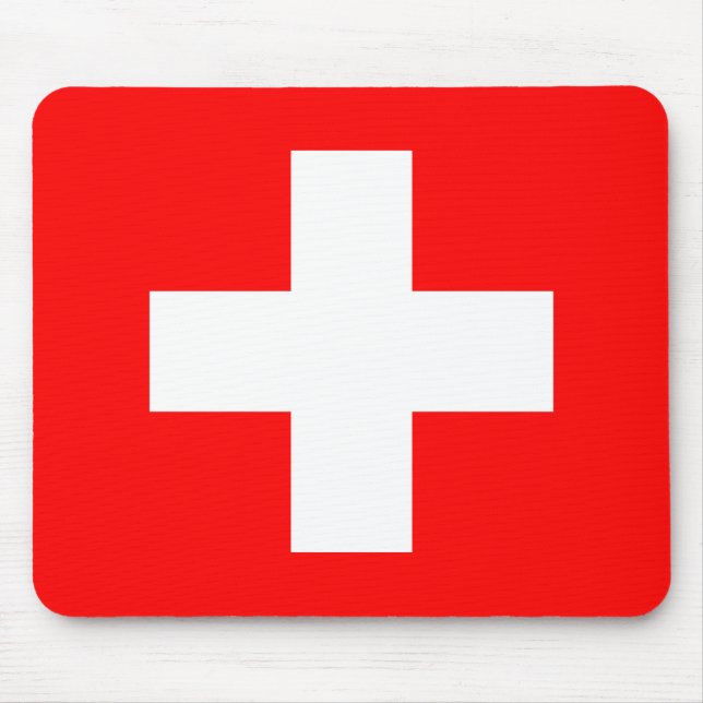 Switzerland (Swiss) Flag Mouse Pad (Front)