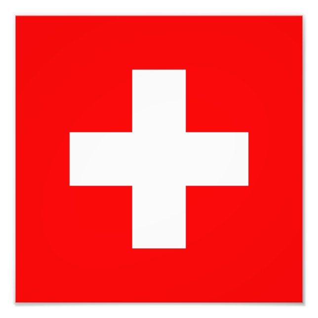 Switzerland - Swiss Flag Photo Print (Front)