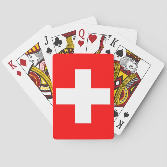 Switzerland (Swiss) Flag Playing Cards (Back)
