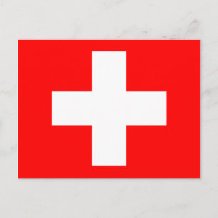 Switzerland (Swiss) Flag Postcard