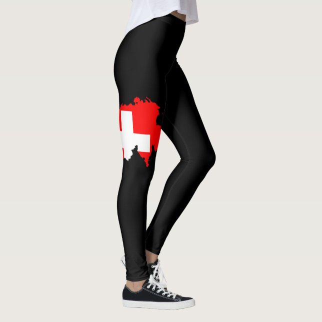 Switzerland Swiss Flag Pride Womens Fashion Leggings (Right)
