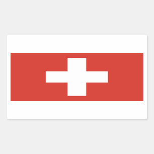 Switzerland/Swiss Flag Rectangular Sticker