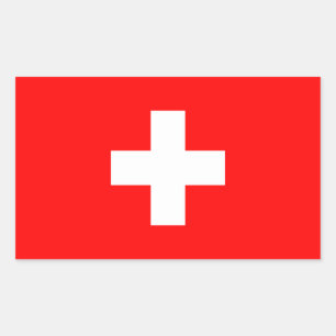 Switzerland - Swiss Flag Rectangular Sticker