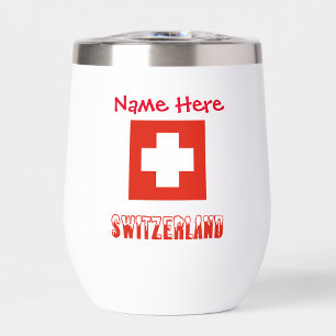 Switzerland Swiss Flag Red Personalisation