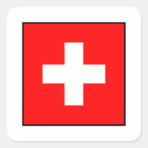 Switzerland - Swiss Flag Square Sticker